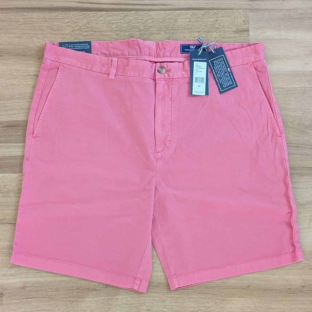 NWT Vineyard Vines 9" Stretch Breaker Shorts Lobster Reef 40" waist